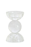 Candle stick 8x12 cm ITINGA glass bubble clear