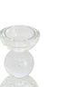 Candle stick 8x12 cm ITINGA glass bubble clear