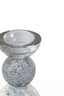 Candle stick 8x12 cm ITINGA glass bubble smoke