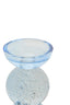 Candle stick 8x12 cm ITINGA glass bubble light blue