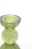 Candle stick 8x12 cm ITINGA glass bubble olive green