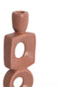 Candle stick 9,5x7x31 cm PICAR terra-brown