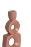 Candle stick 10x5,5x24 cm PICAR terra-brown