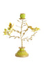 Candle stick 35,5x18x37,5 cm BUTTERFLY light green+light gld