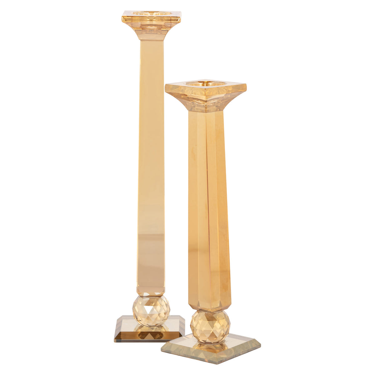 Candle holder Milou amber large