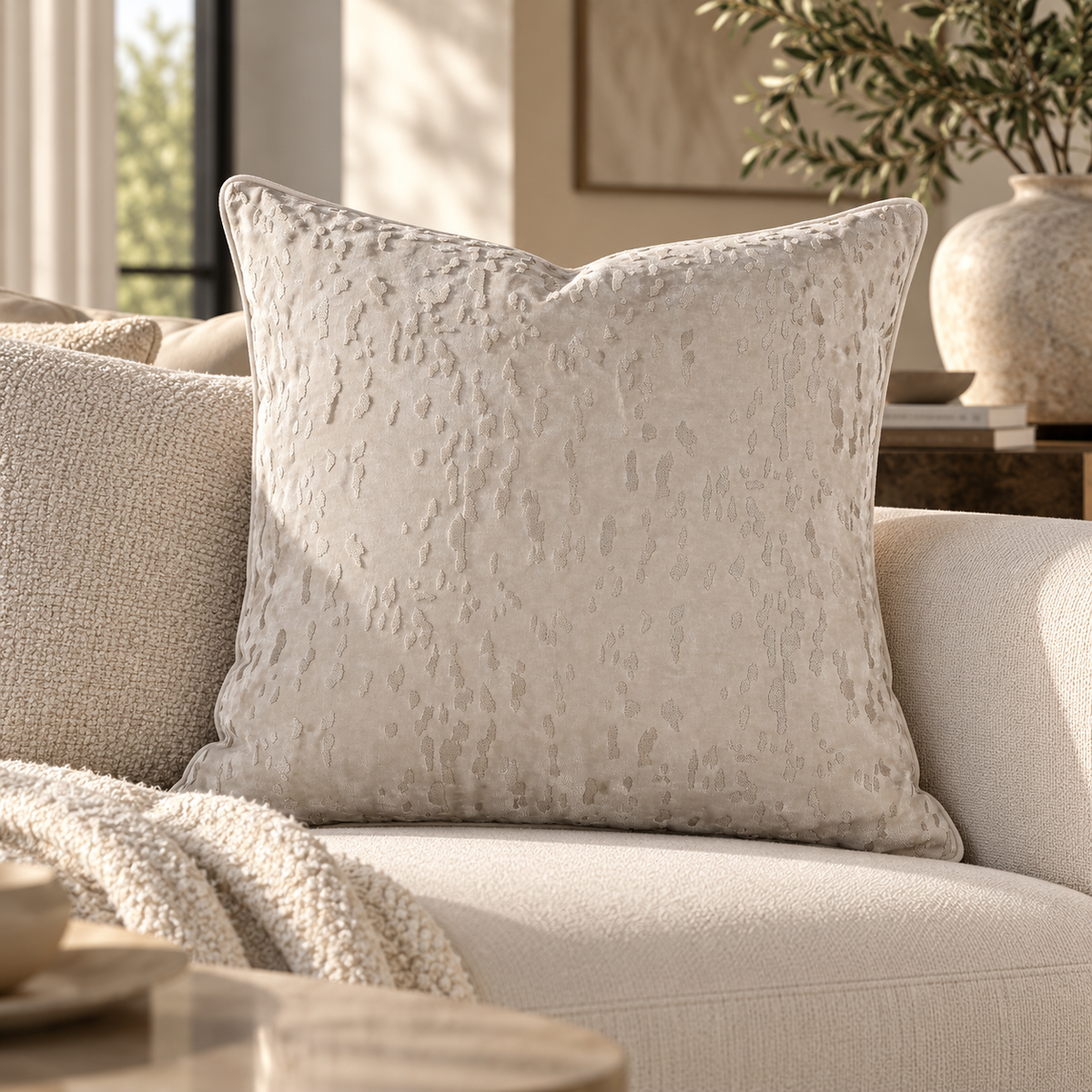 Paul Moneypenny Large Driphappens Ivory Cushion