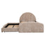 Bed Pixie clay chenille 120x200 with pull-out bed