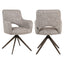 Dining chair Ginerva earth tweed swivel