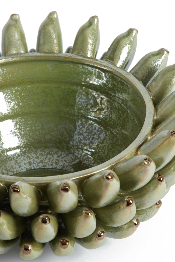 Dish 34x15 cm ZITA ceramics green pearl