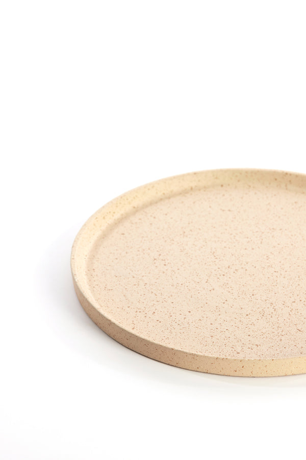 Dish 21,5x1,5 cm MAES sand+light brown spotted