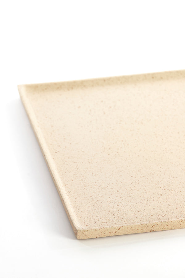 Dish 29,5x29,5x1,5 cm MAES sand+light brown spotted