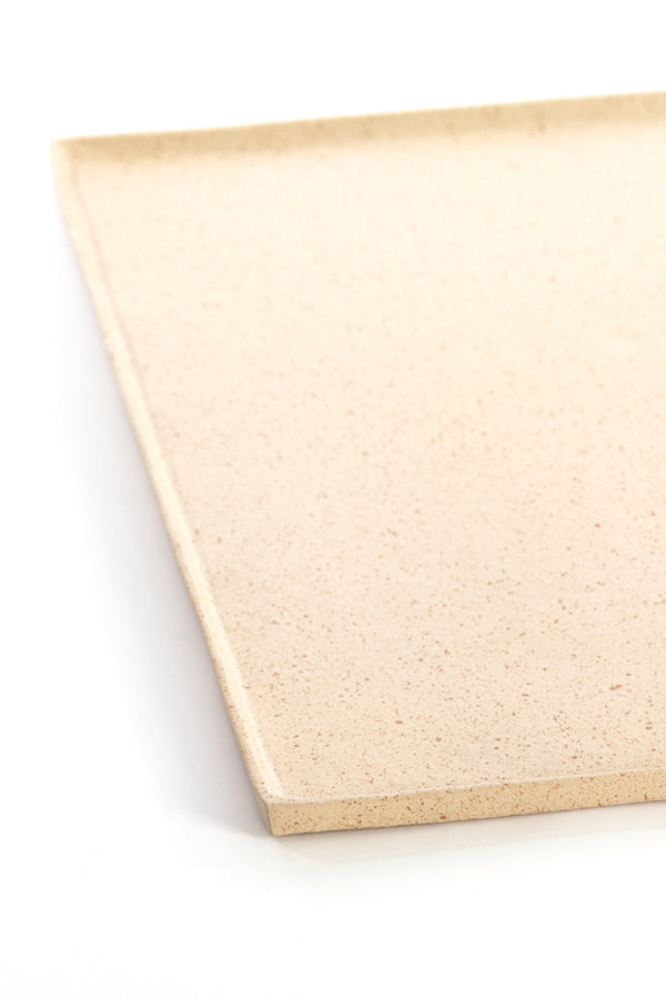 Dish 39,5x39,5x1,5 cm MAES sand+light brown spotted