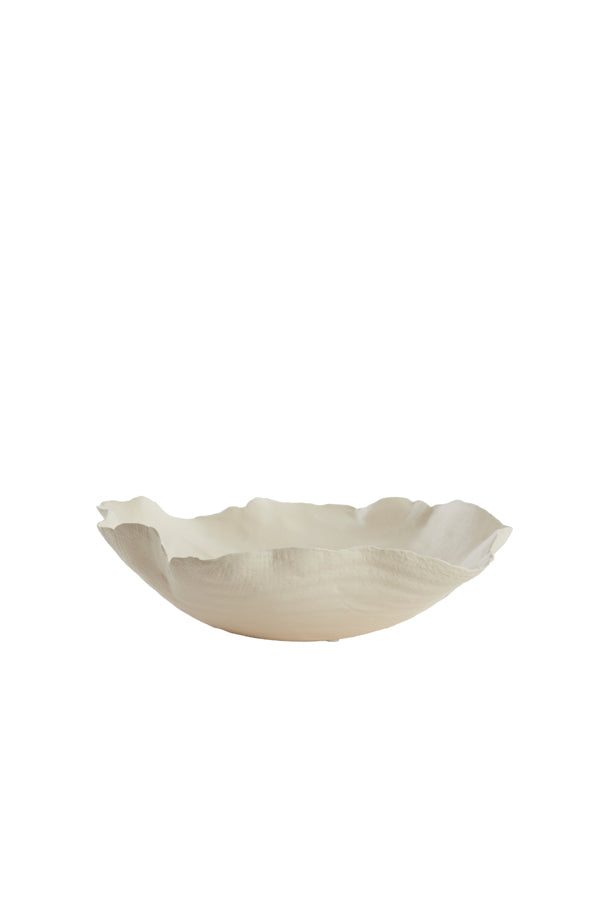 Dish 21,5x18,5x6,5 cm BANDA ceramics cream
