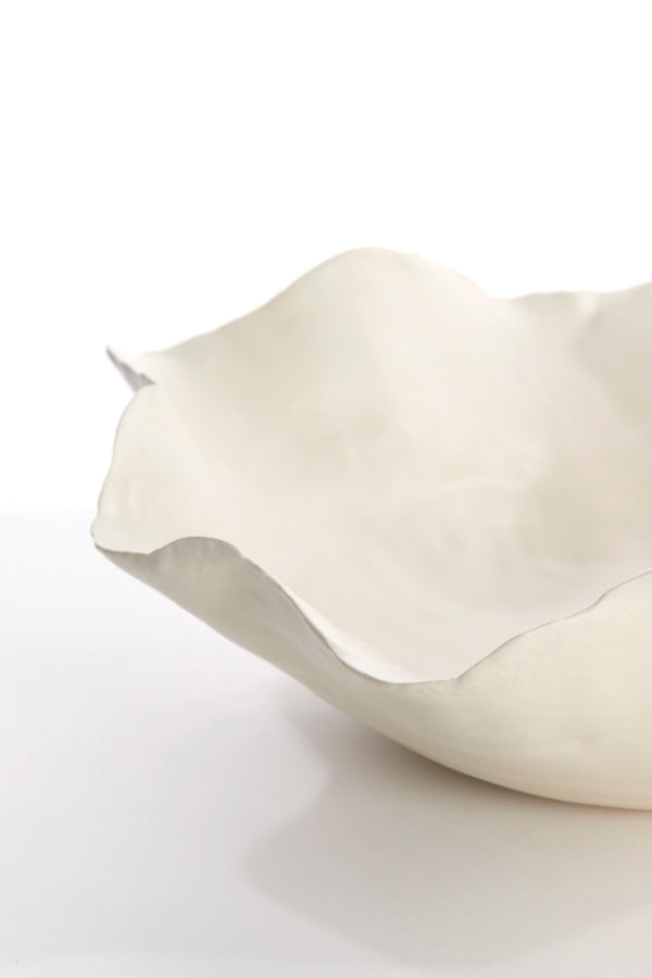 Dish 21,5x18,5x6,5 cm BANDA ceramics cream