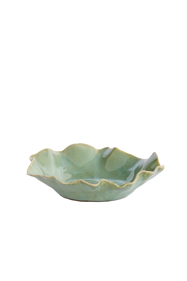 Dish 21,5x18,5x6,5 cm BANDA ceramics mint green