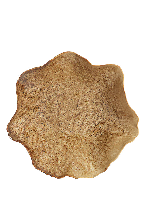 Dish 34x31x11 cm BANDA ceramics brown