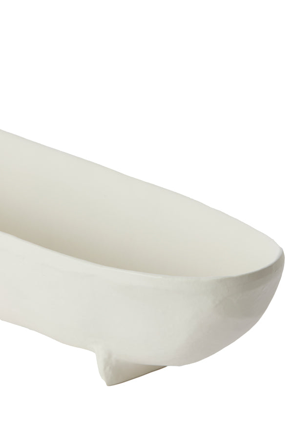 Dish on base 38x15x9 cm ROSANA cream