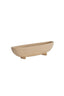 Dish on base 38x15x9 cm ROSANA sand+light brown