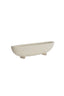 Dish on base 38x15x9 cm ROSANA white+grey
