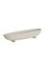 Dish on base 50x14x9 cm ROSANA white+grey