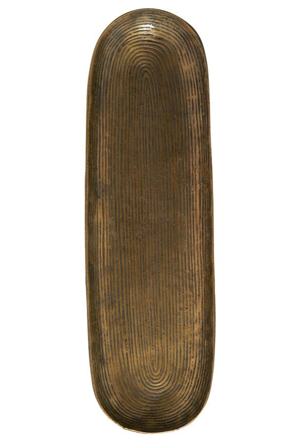 Dish 60x18x4 cm BOIRA antique bronze