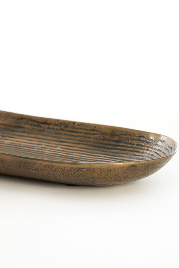 Dish 60x18x4 cm BOIRA antique bronze