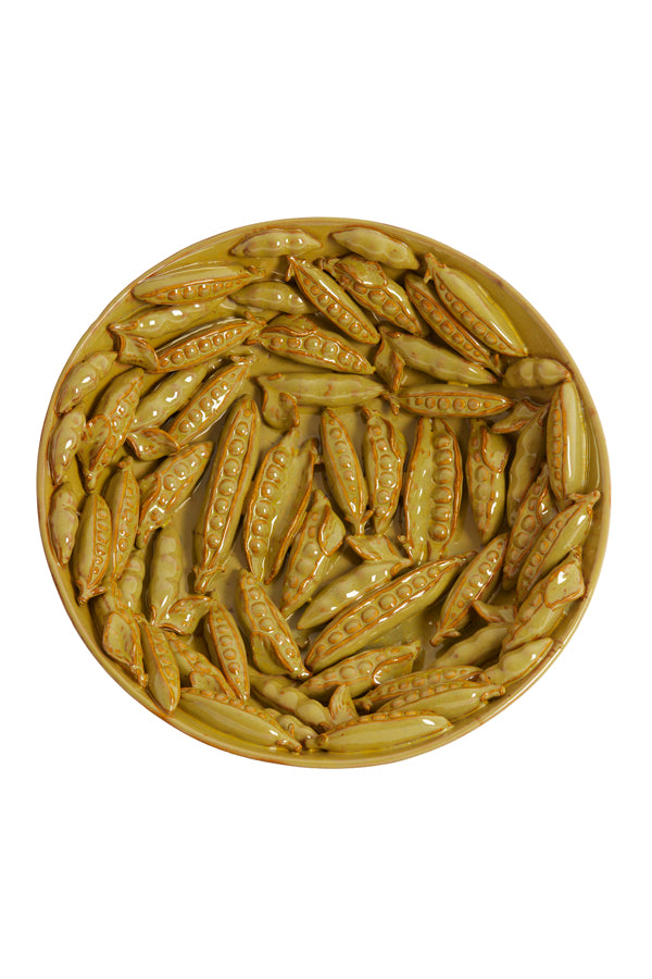 Dish 43x12 cm FABA ceramics olive green-brown