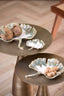 Dish 30,5x30,5x5 cm REDIU ceramics cream+olive green