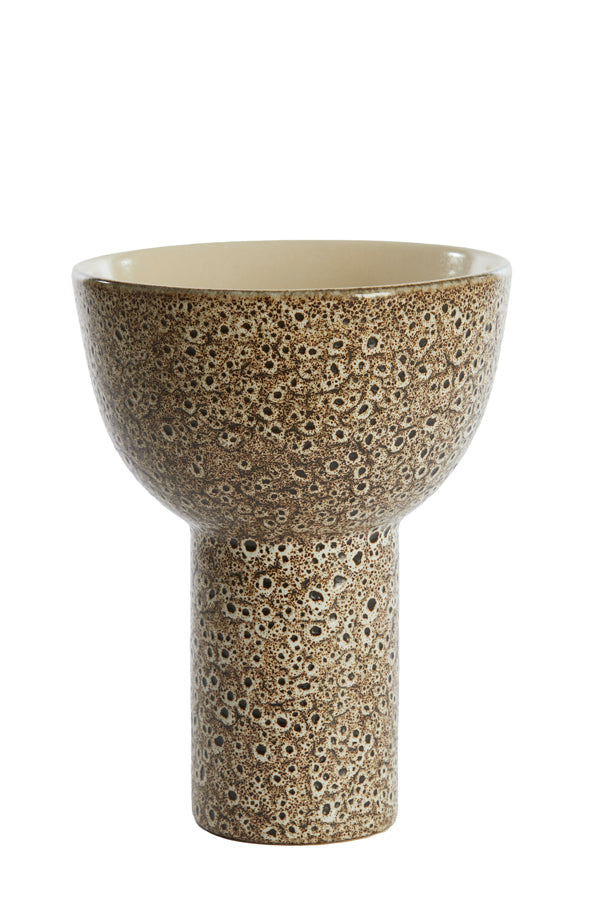 Dish on base 25,5x33,5 cm KAVALA ceramics cream+black