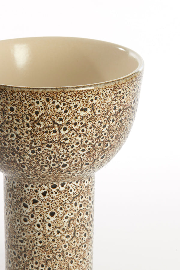 Dish on base 25,5x33,5 cm KAVALA ceramics cream+black