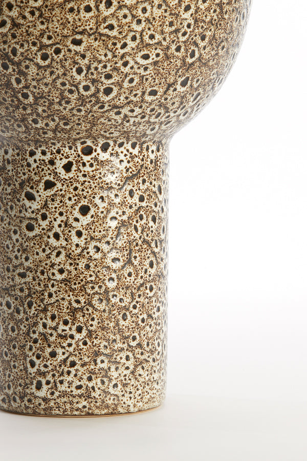 Dish on base 25,5x33,5 cm KAVALA ceramics cream+black