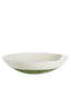 Dish 34x7,5 cm BINANGA white+green