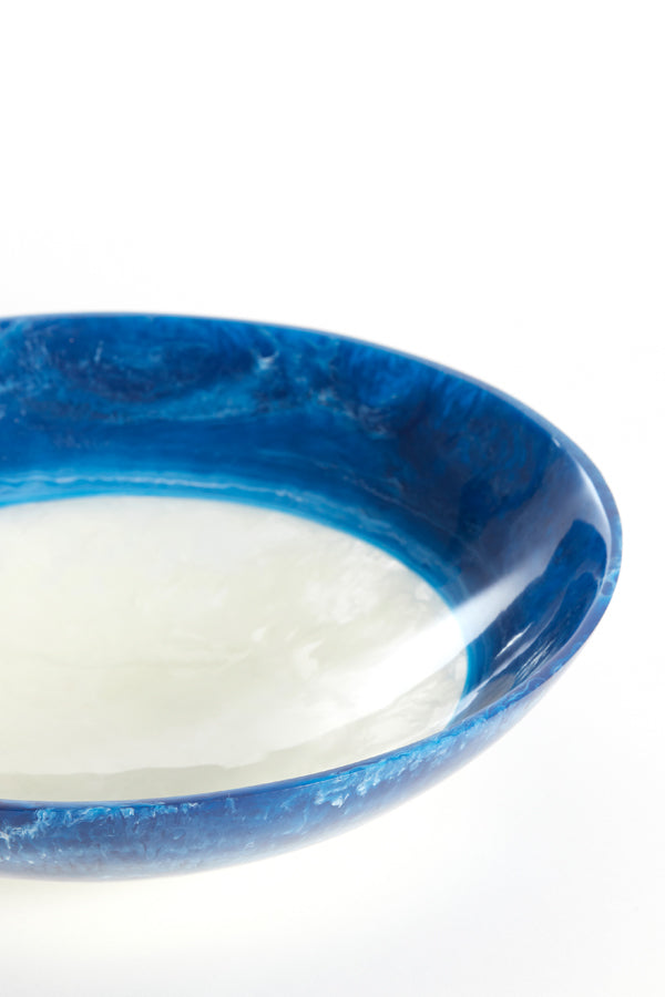 Dish 34x7,5 cm BINANGA blue+white