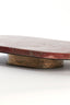 Dish on base 36x17x4,5 cm BELO red agate+antique bronze