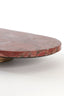 Dish on base 36x17x4,5 cm BELO red agate+antique bronze