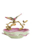 Dish 24x21x20 cm HUMMINGBIRD pink+yellow+bronze