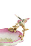 Dish 24x21x20 cm HUMMINGBIRD pink+yellow+bronze