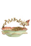 Dish 26,5x20x14 cm BUTTERFLY orange+yellow+bronze