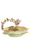 Dish 26,5x20x14 cm BIRD orange+dark pink+bronze