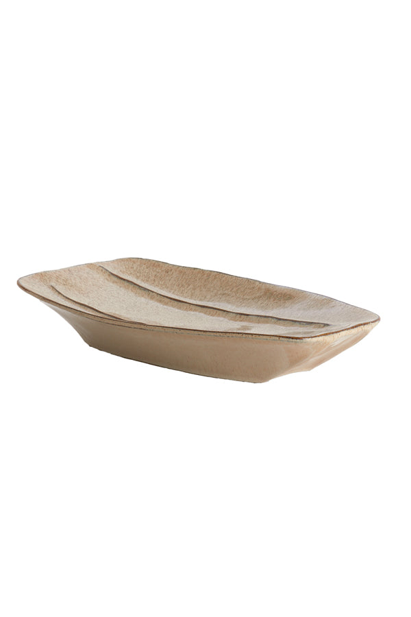Dish 45,5x25x7,5 cm BENFICO shiny beige