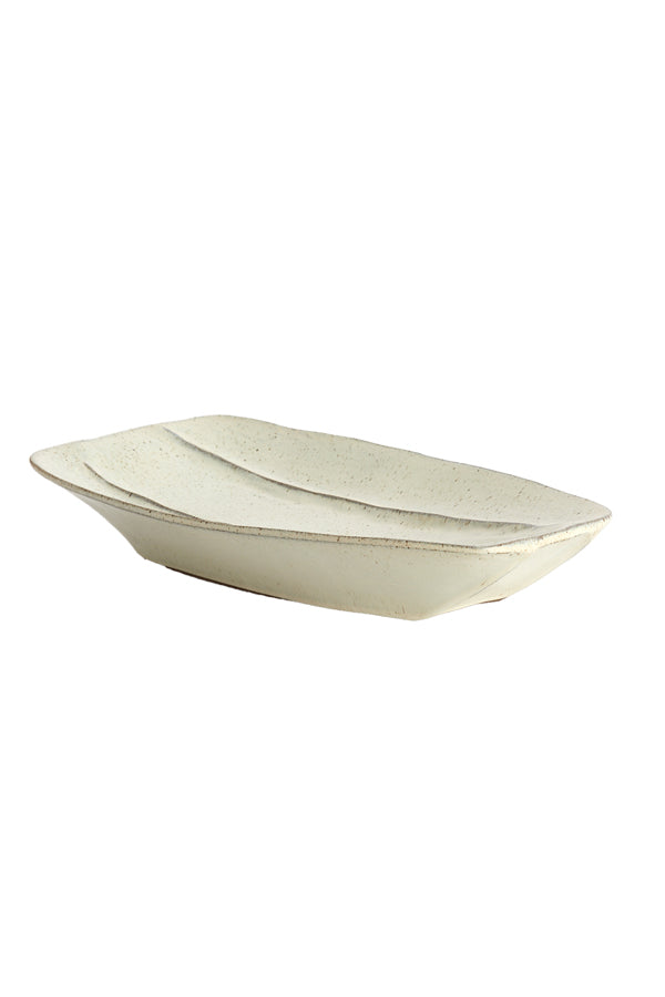 Dish 45,5x25x7,5 cm BENFICO matt cream-sand