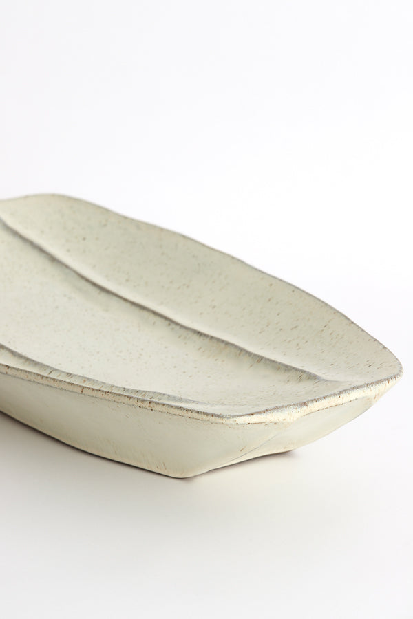 Dish 45,5x25x7,5 cm BENFICO matt cream-sand