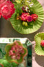 Dish 42x12 cm BERANE glass green+pink