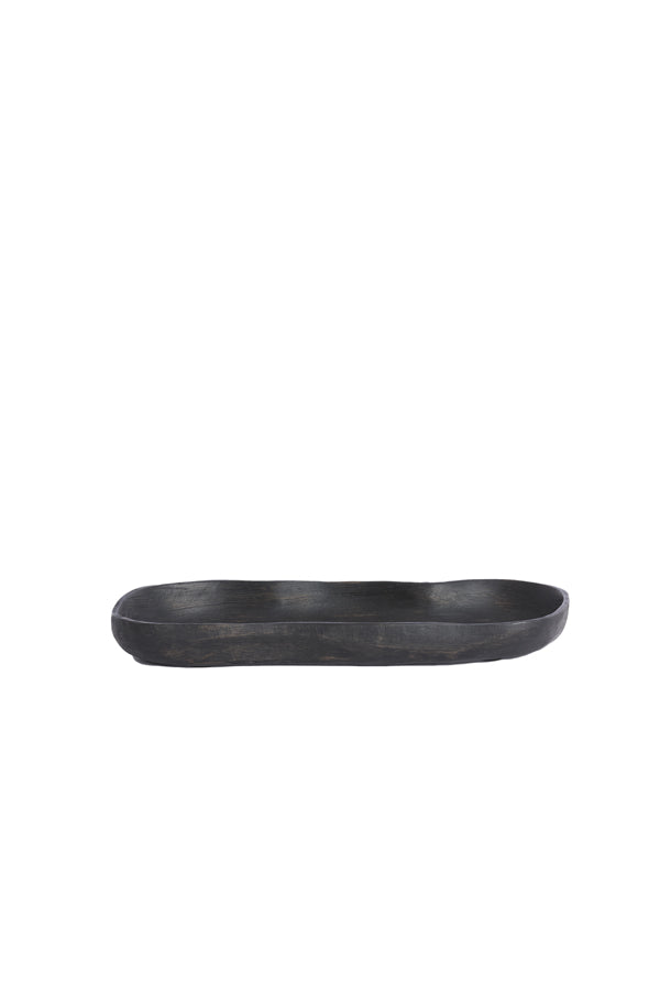 Dish 34,5x14x4 cm BUGABA wood antique dark brown
