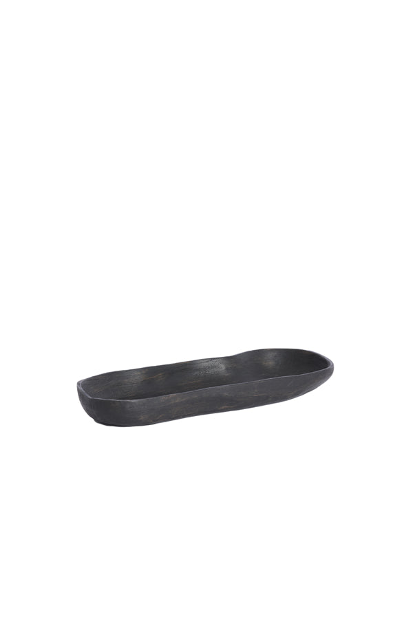 Dish 34,5x14x4 cm BUGABA wood antique dark brown