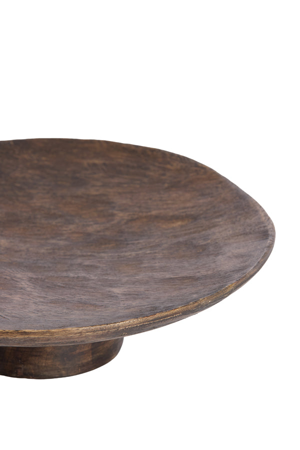 Dish on base 27x7,5 cm YAVIZA wood antique light brown