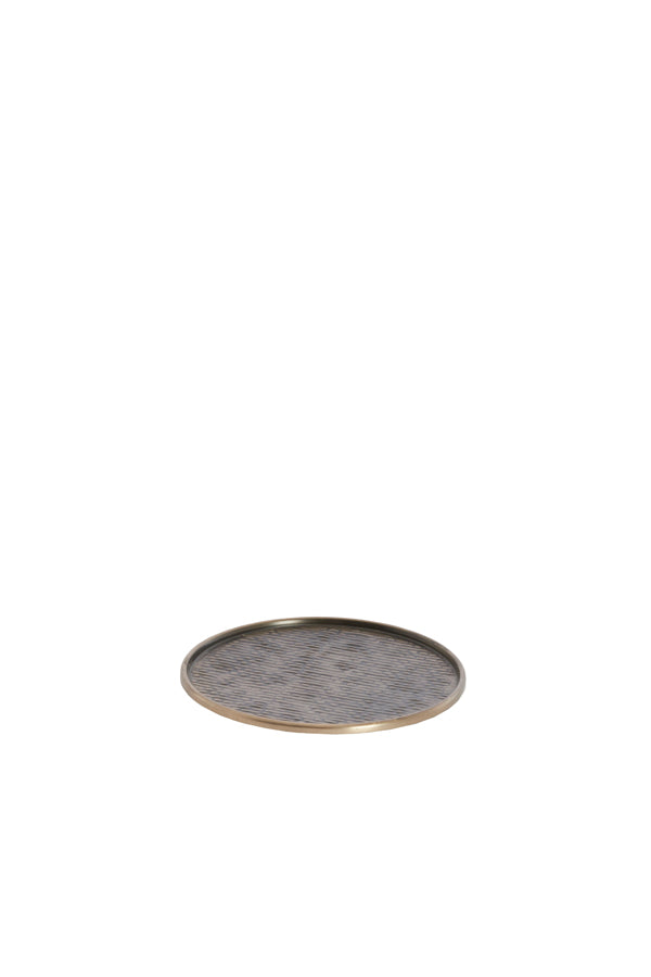 Dish 22x1 cm MANAROLA dark brown-bronze
