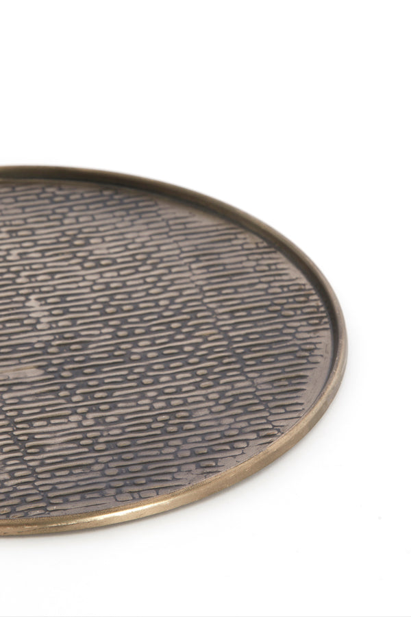 Dish 32x1 cm MANAROLA dark brown-bronze