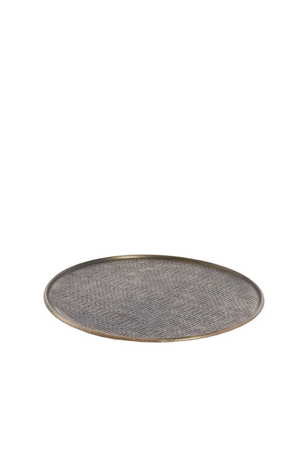 Dish 38x1 cm MANAROLA dark brown-bronze