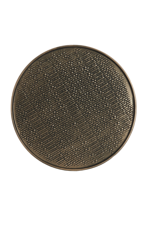 Dish 38x1 cm MANAROLA dark brown-bronze